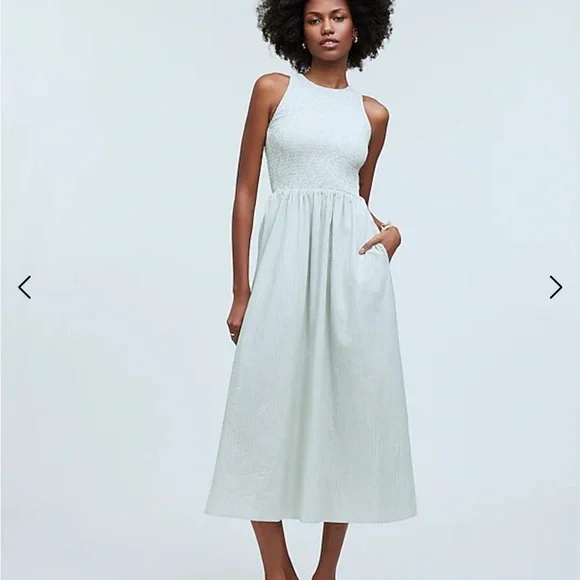 green emerald velvet dress Madewell Women's Plus Size Selena Dress, Pistachio Stripe at Amazon Women's  Clothing store